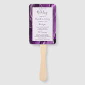 Lila Silver Agate Lavender Wedding Programm Fächer (Vorderseite)