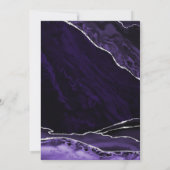Lila Silver Agate Marble 18. Geburtstag Einladung (Rückseite)
