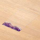 Lila Silver Agate Moderne Hochzeit Acryleinladungen (Ablage )