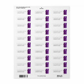 Lila Silver Agate Wedding Rücksendeadresse (Vorne)