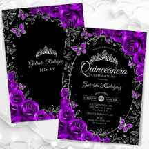 Lila Silver Black Quinceanera