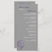 Lila & Silver Calla Lilies Hochzeitsprogramm Programm (Vorne/Hinten)