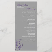 Lila & Silver Calla Lilies Hochzeitsprogramm Programm (Vorderseite)