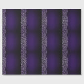Lila Silver Floral Muster Geschenkpapier (Flach)