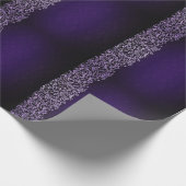 Lila Silver Floral Muster Geschenkpapier (Ecke)