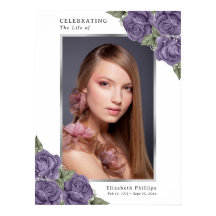 Lila Silver Foto Memorial Begräbniszeichen