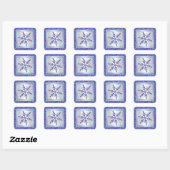 Lila, Silver Glitzer sieht Snowflake Sticker (Blatt)