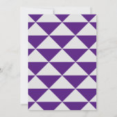 Lila Silver Grad Party Fett Abschluss Einladung (Rückseite)