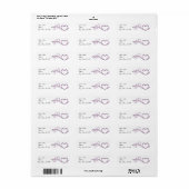 Lila Silver Heft Scroll Monogramm Rücksendeadresse (Vorne)