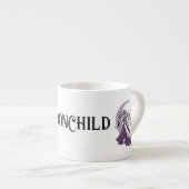 Lila Silver Moon Goddess Espressotasse (Vorderseite Rechts)