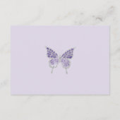 Lila Silver Quinceanera Mis Quince 15 Anos UAWG Begleitkarte (Rückseite)