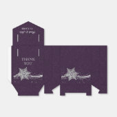 lila Silver Snowflakes Winterhochzeit Gunst Box Geschenkschachtel (Ungefaltet)