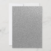 Lila Silver Sparkle Brautparty laden Einladung (Rückseite)