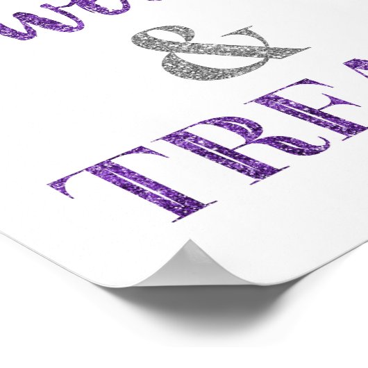 Lila Silver Süßigkeiten & Leckereien Nachtisch Poster (Ecke)