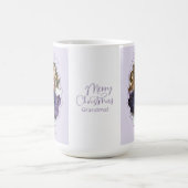 Lila Simple Bow Foto Frohe Weihnachten Kaffeetasse (Mittel)