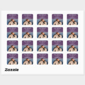 Lila Simple Chic Foto Save the Date Stickers (Blatt)