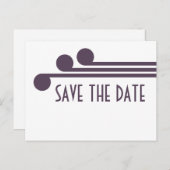 Lila Simple Deko Chic Save the Date Postkarte (Vorne/Hinten)