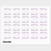 Lila Simple Floral Danke Stickers (Blatt)