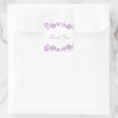 Lila Simple Floral Danke Stickers (Tasche)