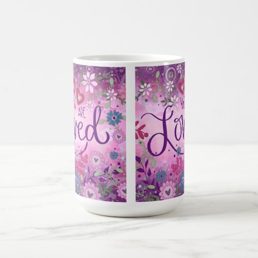 Lila sind Sie eine Valentinflora-Inspirivität Kaffeetasse (Mittel)