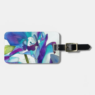 Lila Singapur Orchid Blume Aquarellkunst Gepäckanhänger