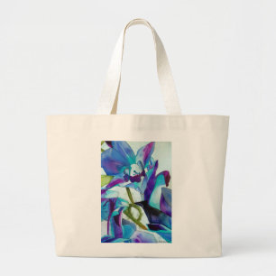 Lila Singapur Orchid Blume Aquarellkunst Jumbo Stoffbeutel