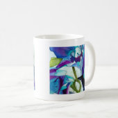 Lila Singapur Orchid Blume Aquarellkunst Kaffeetasse (VorderseiteRechts)