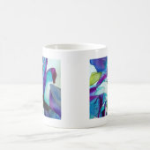 Lila Singapur Orchid Blume Aquarellkunst Kaffeetasse (Mittel)