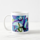 Lila Singapur Orchid Blume Aquarellkunst Kaffeetasse (Links)
