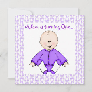 LILA SITZUNG BABY PARTY EINLADUNG