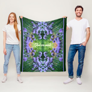 Lila Skalierung Abstrakte Blume Personalisiert Fleecedecke