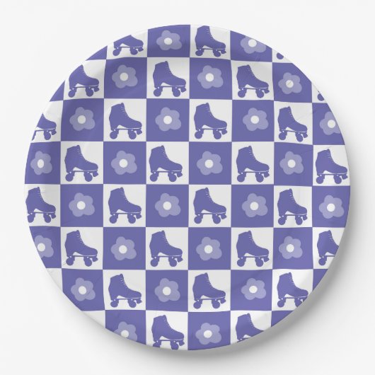 Lila Skate der Rollwalze Pappteller (Vorderseite)