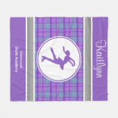 Lila Skaten-Schatz-karierte Decke (Vorderseite (Horizontal))