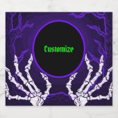 Lila Skelettgriffs Bierflaschenetikett (Einzelnes Label)