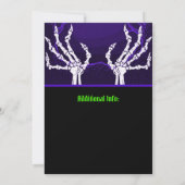 Lila Skelettgriffs Einladung (Rückseite)