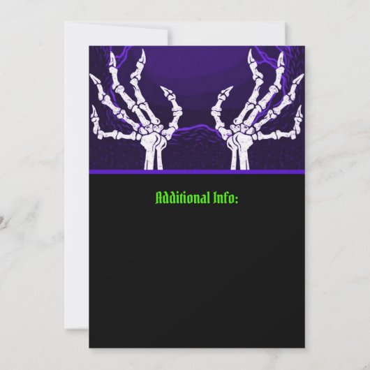 Lila Skelettgriffs Einladung (Rückseite)