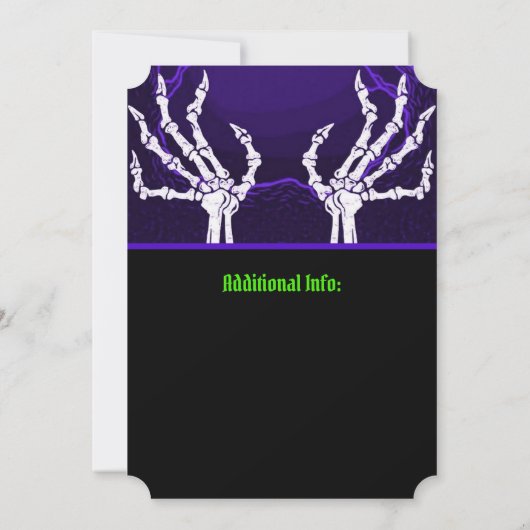 Lila Skelettgriffs Einladung (Rückseite)