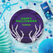 Lila Skelettgriffs Pappteller (Party)