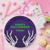 Lila Skelettgriffs Pappteller (Party)