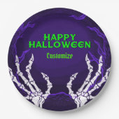 Lila Skelettgriffs Pappteller (Vorderseite)