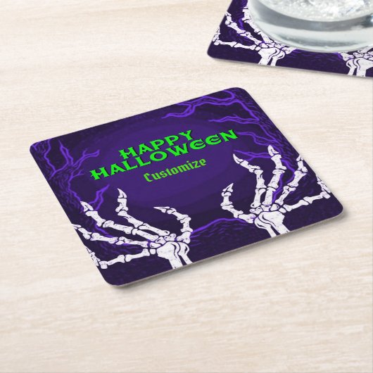 Lila Skelettgriffs Rechteckiger Pappuntersetzer (angewinkelt)