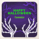 Lila Skelettgriffs Rechteckiger Pappuntersetzer (Vorderseite)