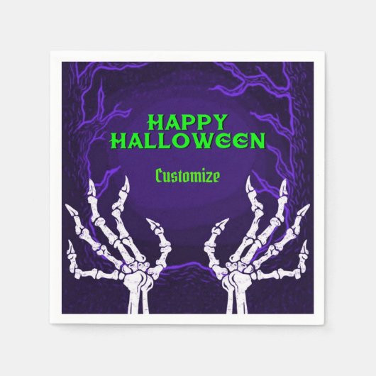 Lila Skelettgriffs Serviette (Vorderseite)