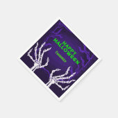 Lila Skelettgriffs Serviette (Ecke)