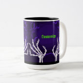 Lila Skelettgriffs Zweifarbige Tasse (VorderseiteRechts)