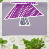 Lila Sketchy Weihnachtsbaumhandtuch Handtuch (Gefaltet)