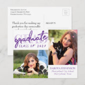Lila Skript | 2. Foto Vielen Dank Postkarte (Vorne/Hinten)