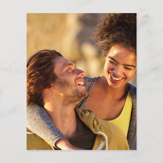 Lila Skript-Foto Einladung (Rückseite)