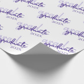 Lila Skript | Königliches Jahr der Weinberge Geschenkpapier (Ecke)