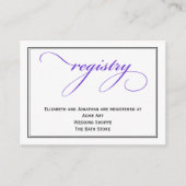 Lila Skriptregisterkarte Begleitkarte (Vorderseite)